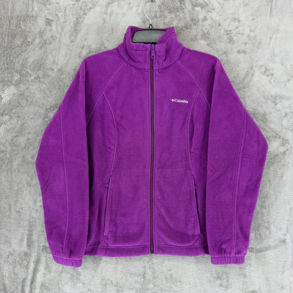 Columbia Benton Springs Purple Full Zip Fleece Jacket WL6439 Womens Medium‎